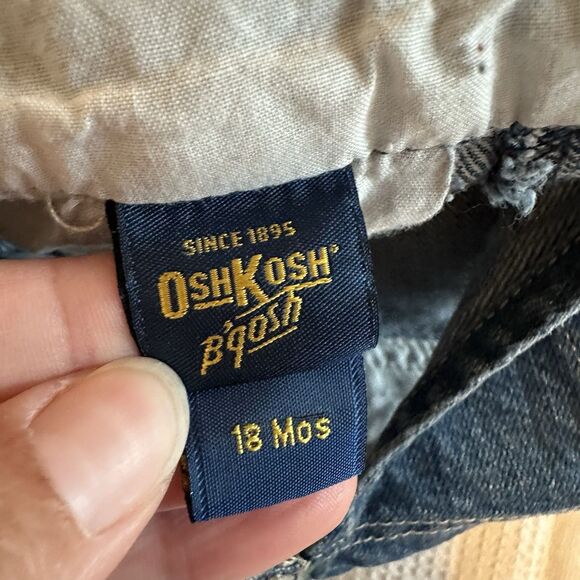 Oshkosh Bgosh Denim Overalls Vestbak Size 18 Months Jean Farm Carpenter Cotton - Picture 9 of 14